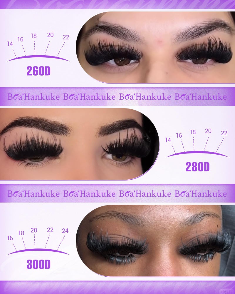 Boahankuke Fluffy Lash Clusters 260D+280D+300D Volume Eyelash Clusters Extensions D Curly Lashes Clusters 14-24MM Mink Cluster Lashes Spike Individual Lashes Full Lash Extension Mink Cluster Eyelash - Image 4