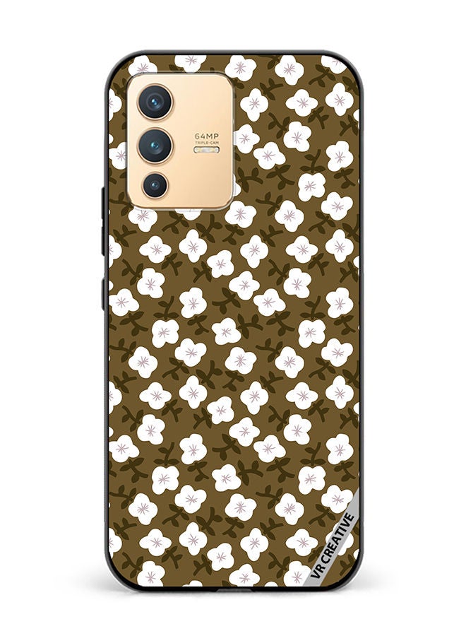 VR CREATIVE Protective Case Cover For Vivo V23 5G Flower Design Multicolour - Image 1
