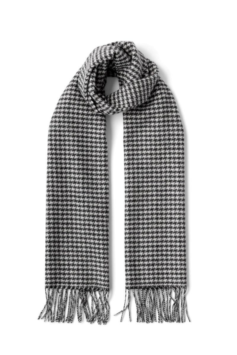Fishers Finery Women's 100% Pure Cashmere Winter Scarf; Super Soft (Houndstooth) - Image 2