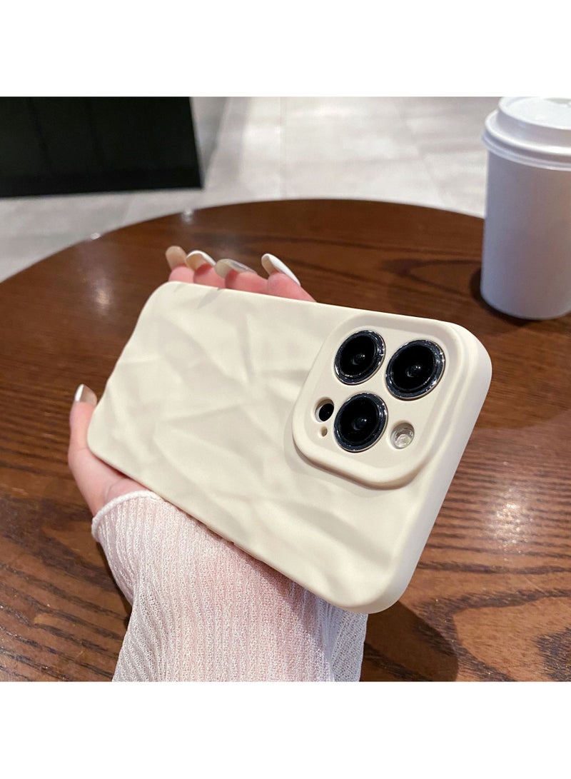 متوافق مع اي فون 14Pro المضادة للسقوط حالة الهاتف ، لينة سيليكون تصميم المضادة للانزلاق ( أبيض ) - Image 1