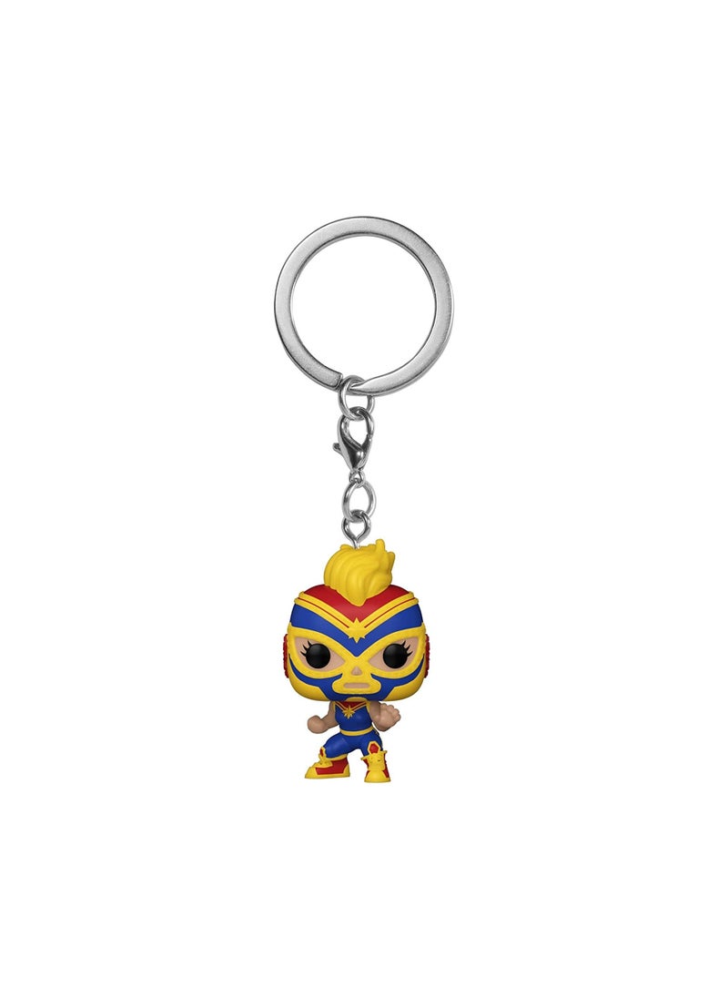 FUNKO POP - Funko 53894 POP Keychain Luchadores-Captain Marvel, Multicolour… - Image 1