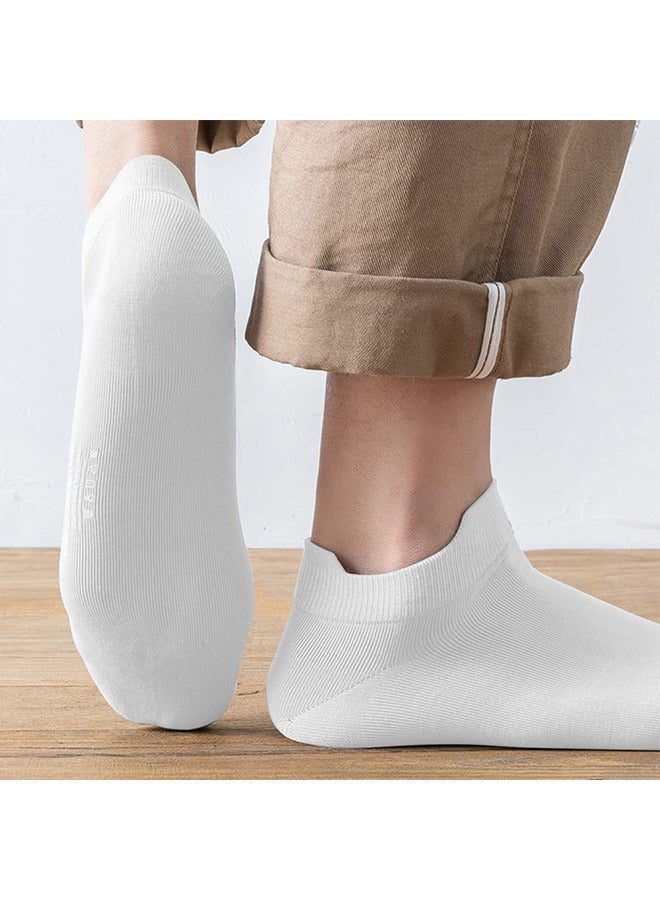 Men'S Running Ankle Socks Pure Cotton Sports Comfort Pad Sports Socks Comfortable Fit Low Top Sports Socks Breathable and Sweat-Absorbing Men'S and Women'S Universal Odor Resistant Socks-white - Image 3