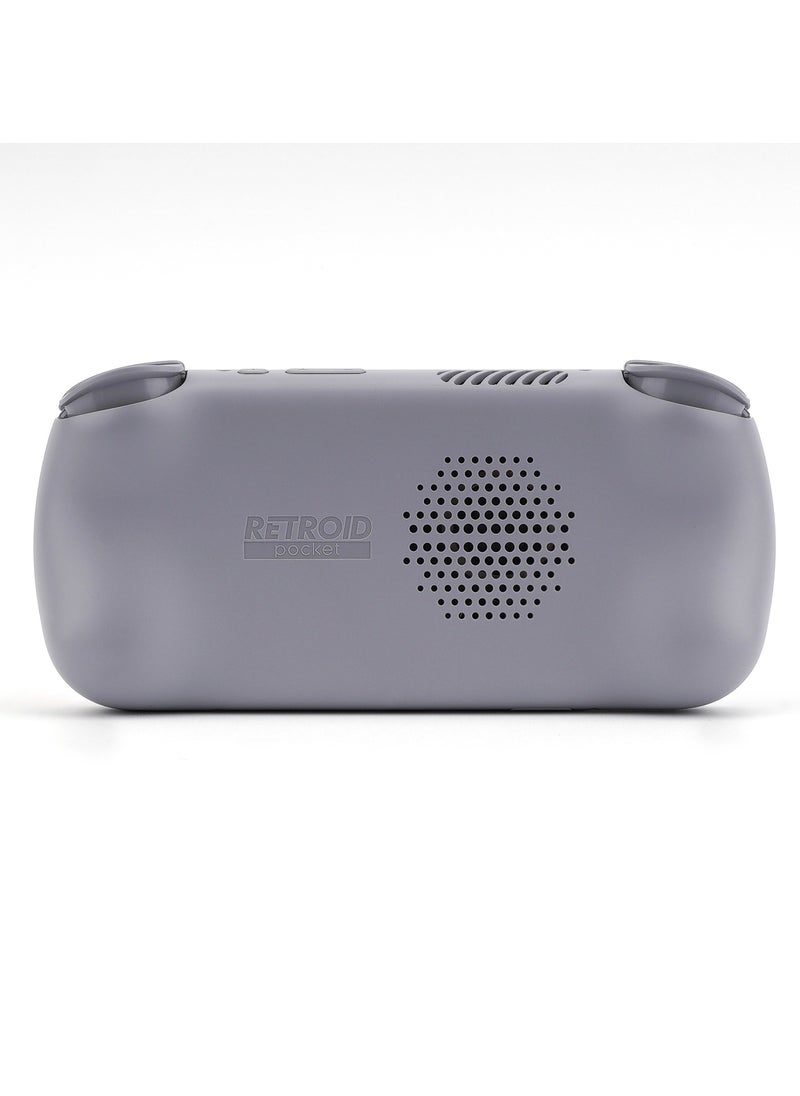 جهاز ألعاب Retroid Pocket MINI المحمول بنظام أندرويد 6 جيجابايت 128 جيجابايت Adreno 650 واي فاي بلوتوث 3D مضيئة Hall Sticks شاشة تعمل باللمس AMOLED مقاس 3.7 بوصة اتصال OTG Type C بطارية 4000 مللي أمبير في الساعة 27 وات شحن سريع مدمج OTA رسمي (رمادي)