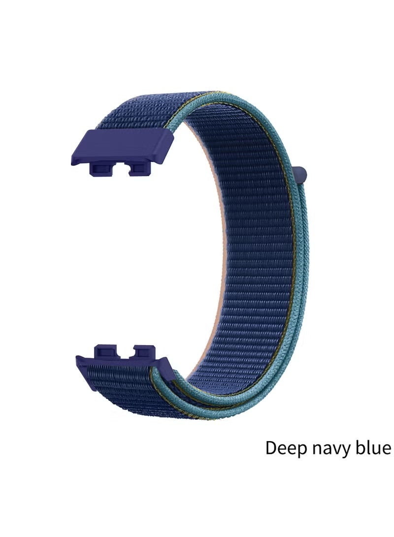 4Pcs Suitable For Huawei Band 8/9/10 Strap Velcro Nylon Loop Strap（Pink, Black, Navy, Seashell Color） - Image 4