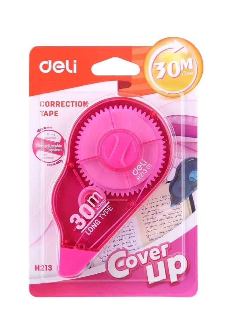 Deli Correction Tape Excellent Covering Power - Assorted Color Deli Eh21301 (PACK OF 3) - Image 2