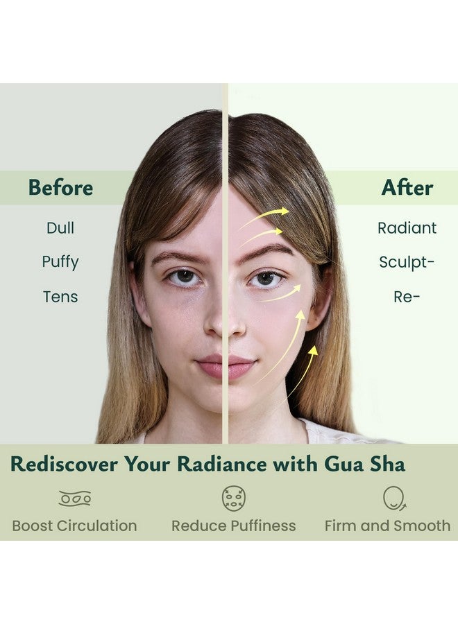 Rena Chris Guasha Massage Tool, 4 Pcs Gua Sha Facial Tool, Guasha Board for SPA Acupuncture Therapy Trigger Point Treatment, Gua Sha Scraping Massage Tool（Green） - Image 3