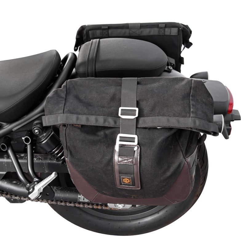 Lorababer Motorcycle Quick Release Retro Saddlebag Side Saddle Bag Travel Touring Luggage Tool Bag for Rebel 1100 500 300 CMX300 CMX500 CMX1100 CM1100 CM500 CM300