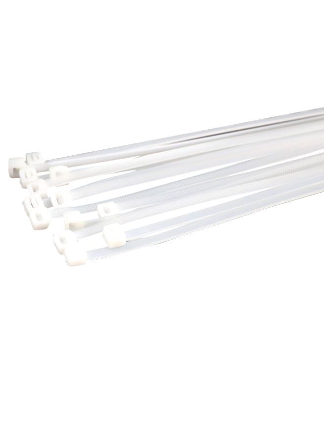 Loquat 100-pcs Self-Locking Nylon Ties Cable Ties Plastic Zip Ties 14 Inch 176lb Tensile Strength for Wire Organization White - Image 1