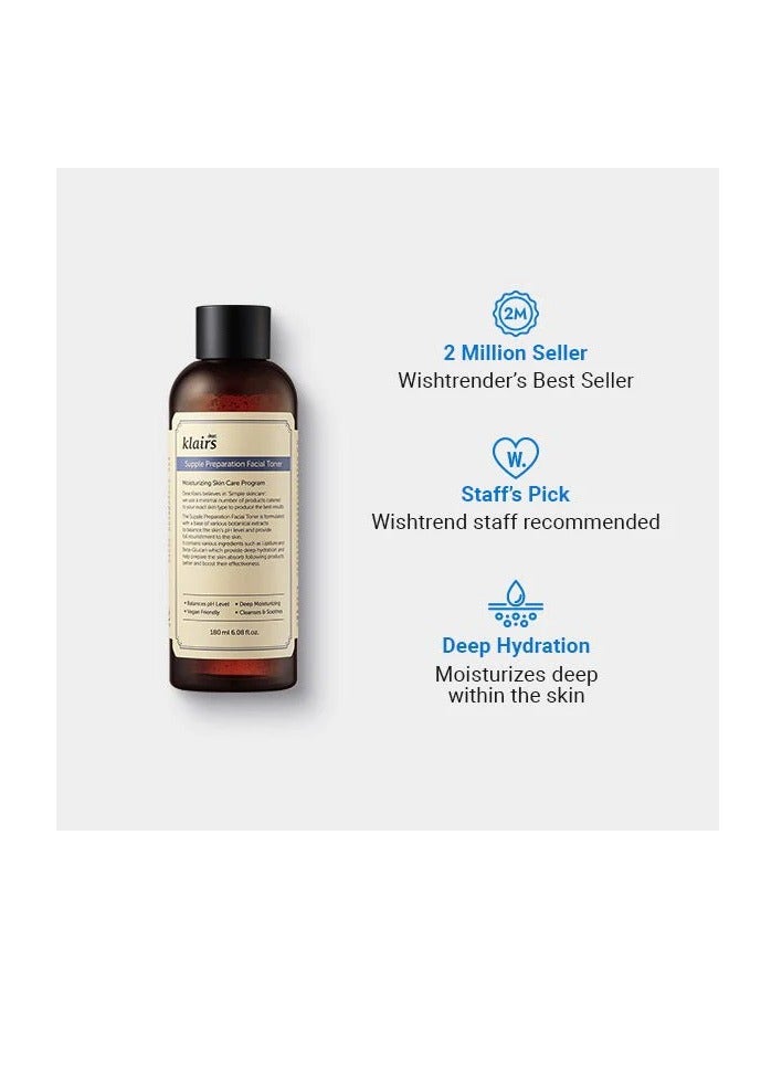 Dear,Klairs Supple Preparation Supple Preparation Facial Toner Hydration Perfect Simple Skincare Routine 6 08 fl oz 180 ml  - Image 5