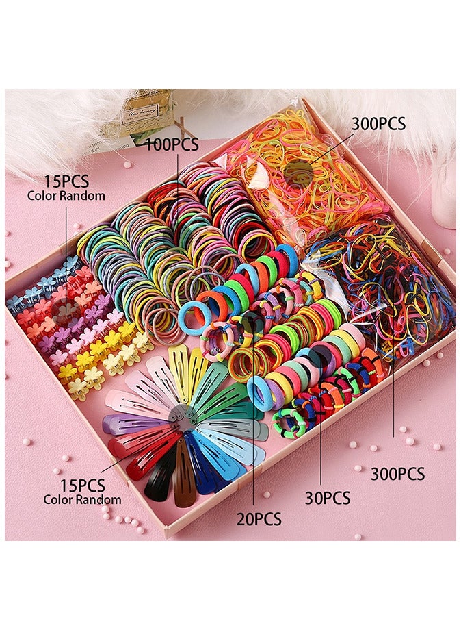 780pcs Girls Barrette Hair Tie Set - Image 2