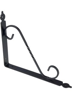 Eym Wrought Iron 12 x 15 cm Decorative Under Shelf Shelf Leg Console Black  - Image 1