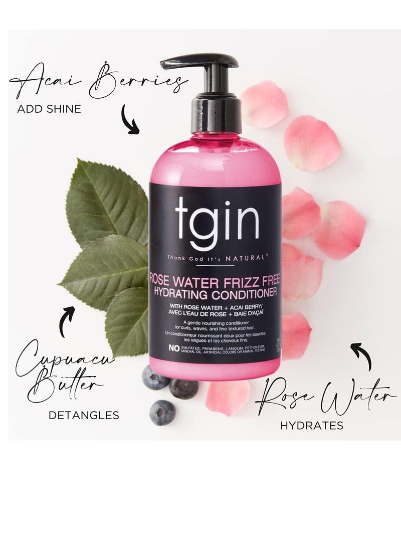 Tgin Teigen Rosewater Frizz Free Moisturizing Conditioner 13 fl oz (384 ml) - Image 2