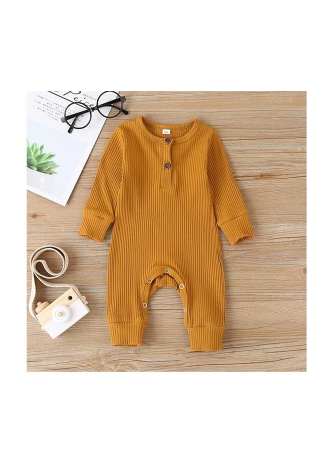Baby Boy Girl 2 Pack Solid Romper Ribbed Short/Long Sleeve Bodysuit Jumpsuit Infant Knitted Outfits Clothes  - Image 2