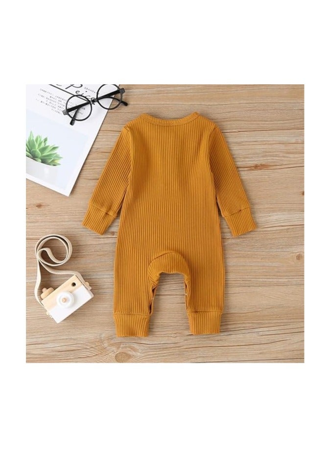 Baby Boy Girl 2 Pack Solid Romper Ribbed Short/Long Sleeve Bodysuit Jumpsuit Infant Knitted Outfits Clothes  - Image 3