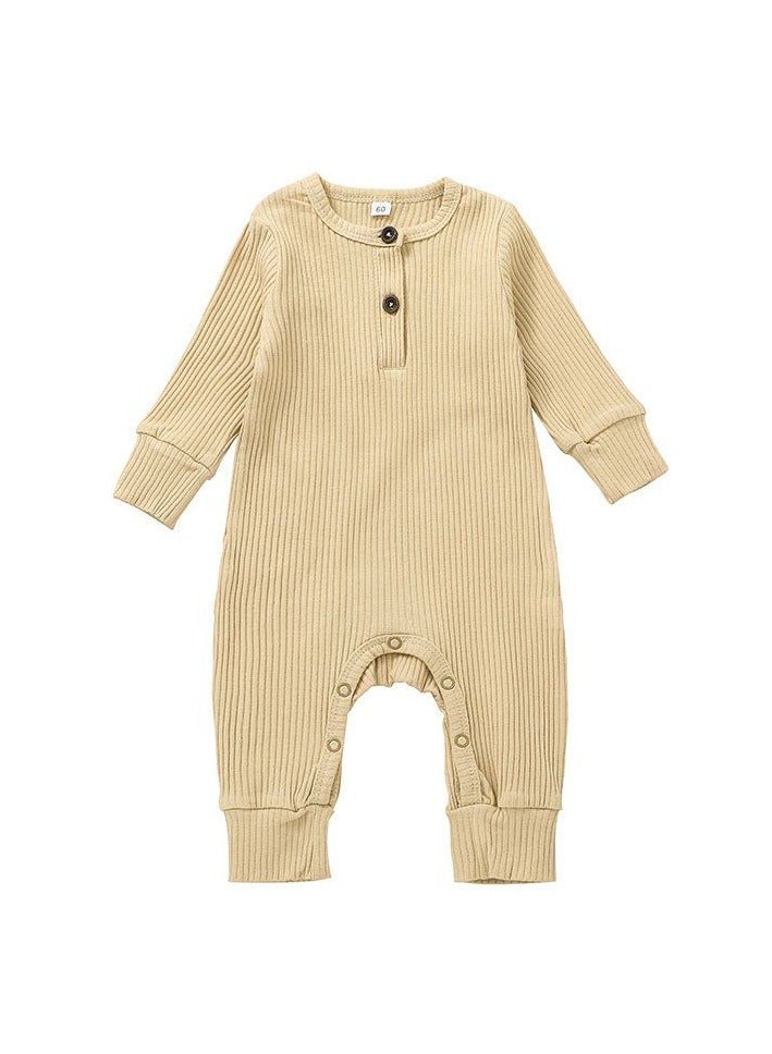 Baby Boy Girl 2 Pack Solid Romper Ribbed Short/Long Sleeve Bodysuit Jumpsuit Infant Knitted Outfits Clothes  - Image 4