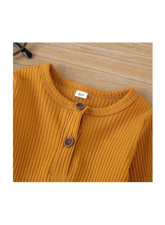 Baby Boy Girl 2 Pack Solid Romper Ribbed Short/Long Sleeve Bodysuit Jumpsuit Infant Knitted Outfits Clothes  - Image 5