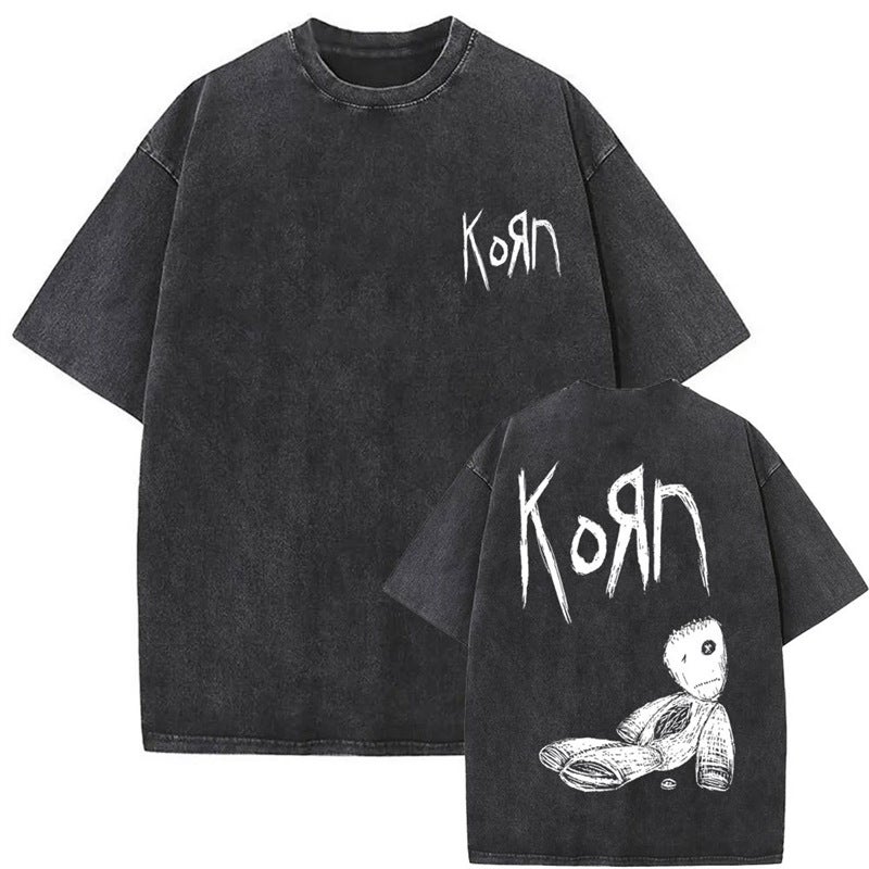 Washedmusicrockskmetalbandtvintagekornshirt-Serpent - Image 1