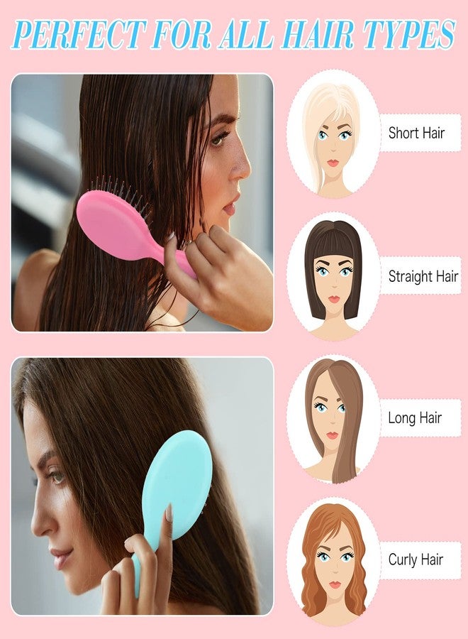 Yoande 24 Pcs Mini Brush Little Travel Mini Wet Hair Brush for Girls Detangling Soft Bristles Wet Hair for Kids Most Hair Types Smoothing with Ease Knots (Bright Colors) - Image 4
