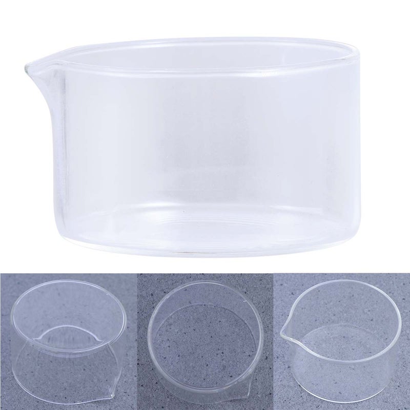 80mm Glass Dish Flat Bottom Container with Spout for School Home - Image 3