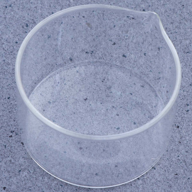 80mm Glass Dish Flat Bottom Container with Spout for School Home - Image 5