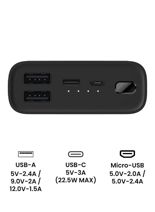 Xiaomi Mi Power Bank 3 Ultra Compact 10000 mAh Black - Image 2