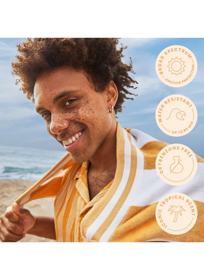 هاوايان تروبيك - لوشن تسمير هاوايان تروبيك آيلاند بعامل حماية من الشمس SPF 4، 8 أونصة | لوشن تسمير خارجي بعامل حماية من الشمس SPF 4، خالٍ من أوكسي بنزون، 8 أونصة، عبوة مزدوجة - Image 1
