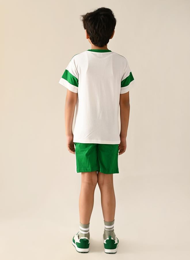 LILPICKS Numeric Printed T-shirt with Shorts Set  - Image 3