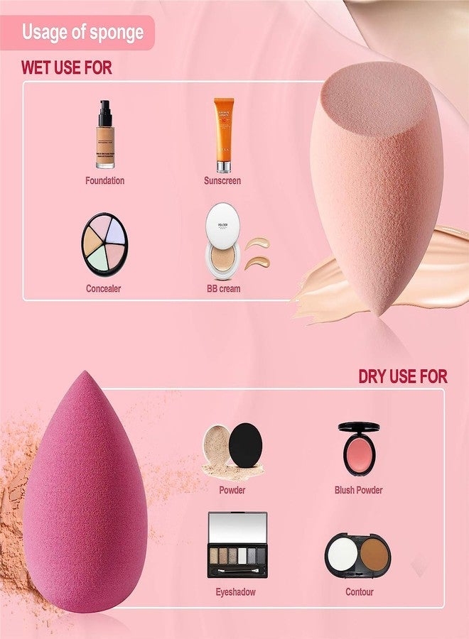 Aternal Make up sponges for foundation 3 pieces suitable for Mixing Foundation, creams, multi-color - Image 4