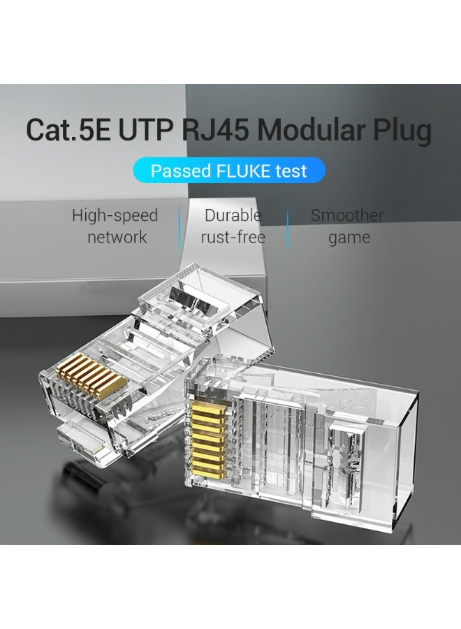 VENTION Cat.5E UTP RJ45 Modular Plug Transparent 10 Pack Model # IDBR0-10 - Image 3