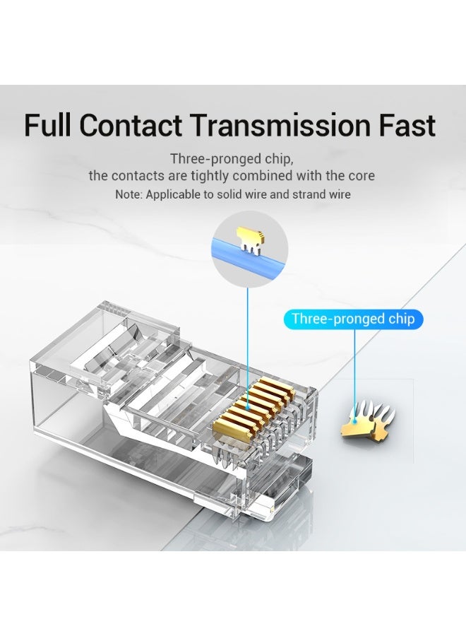 VENTION Cat.5E UTP RJ45 Modular Plug Transparent 10 Pack Model # IDBR0-10 - Image 4