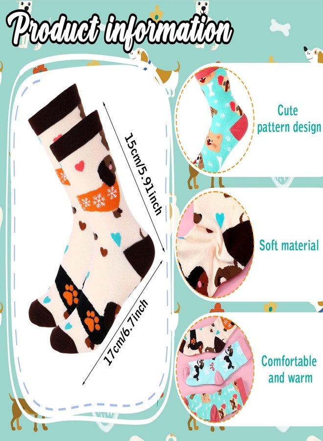Foaincore 6 Pairs Christmas Dog Cupcake Socks for Women Christmas Dog Socks Gifts Bulk for Xmas Holiday DIY Gifts Supplies - Image 2