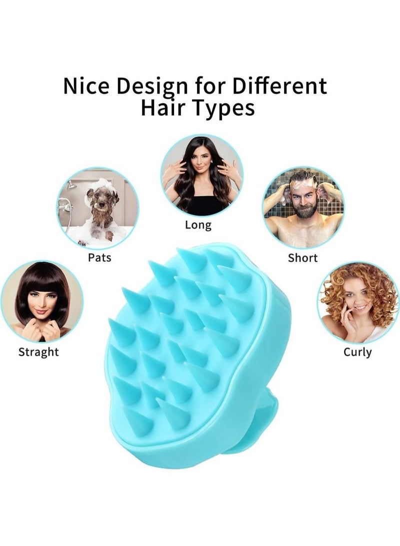 ORiTi Hair Scalp Massager Brush, Silicone Shampoo Brush for Men Women Kids Pets Head Hair Brush Scrubber Dandruff Scalp Exfoliator for Curly Wet Dry Straight Short Thick Thin Hair - Image 2