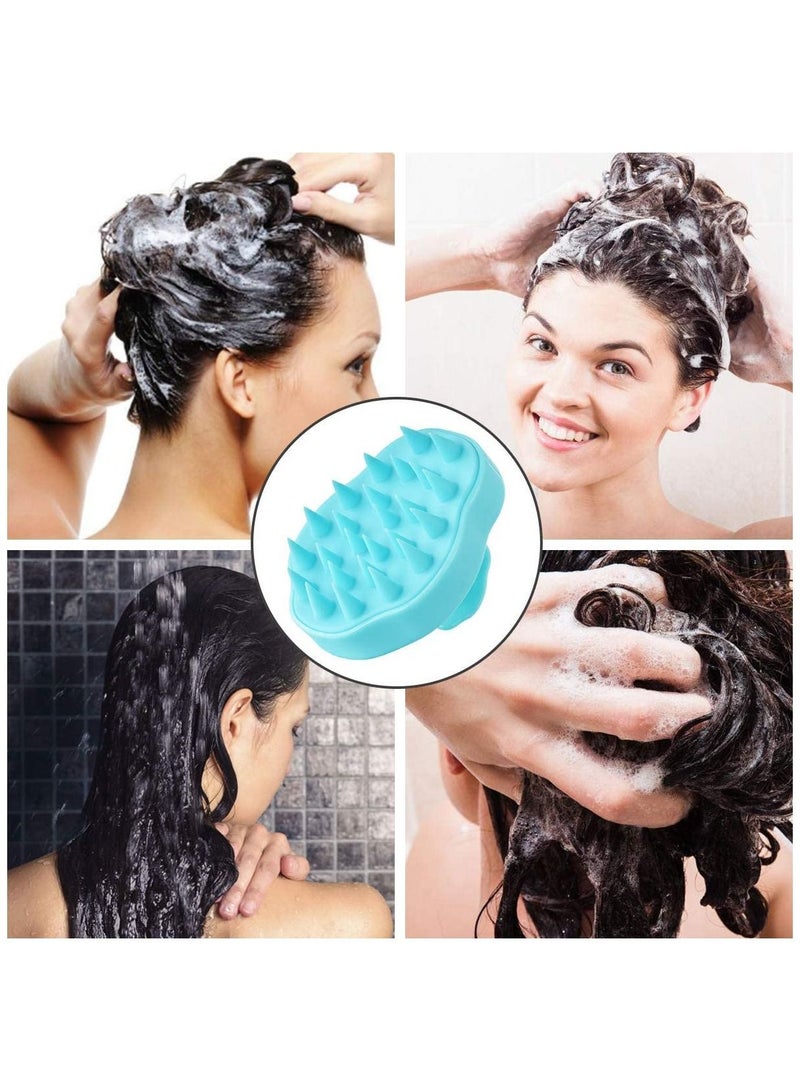 ORiTi Hair Scalp Massager Brush, Silicone Shampoo Brush for Men Women Kids Pets Head Hair Brush Scrubber Dandruff Scalp Exfoliator for Curly Wet Dry Straight Short Thick Thin Hair - Image 3