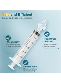 Gonice 2 Pcs Baby Nasal Syringe 10ml, Reusable Baby Nose Pipette, Safe and Comfortable, Portable Baby Nose Syringe with Baby Nasal Syringe Nose, Baby Fly with Soft Silicone Tip  - Image 4