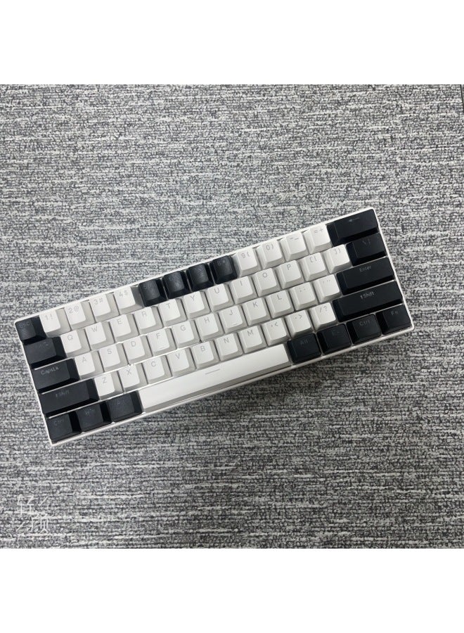 Special Spot Wired Single-mode Hk61 Key Mixed Light True Mechanical Keyboard Green And Black Tea Axis