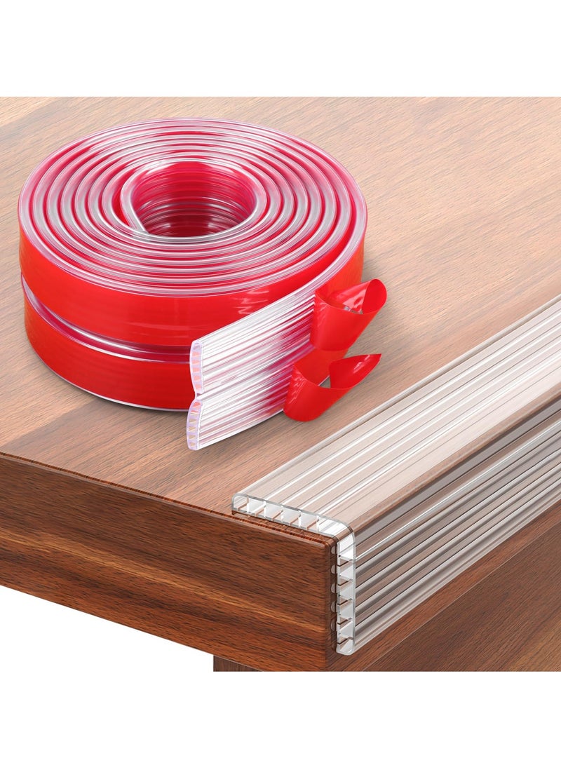 SYOSI Baby Proofing, Silicone Edge Protector Strip, Soft Corner Protectors for Kids, 6.5ft (0.6x0.6in) Pre-Tape Adhesive Corner Protectors for Furniture Against Sharp Corners for Cabinets, Tables, Drawers  - Image 1