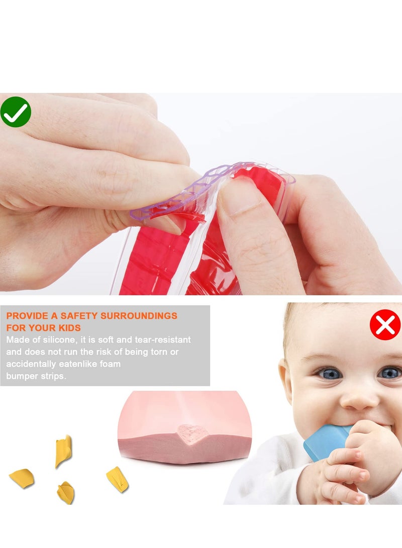 SYOSI Baby Proofing, Silicone Edge Protector Strip, Soft Corner Protectors for Kids, 6.5ft (0.6x0.6in) Pre-Tape Adhesive Corner Protectors for Furniture Against Sharp Corners for Cabinets, Tables, Drawers  - Image 2