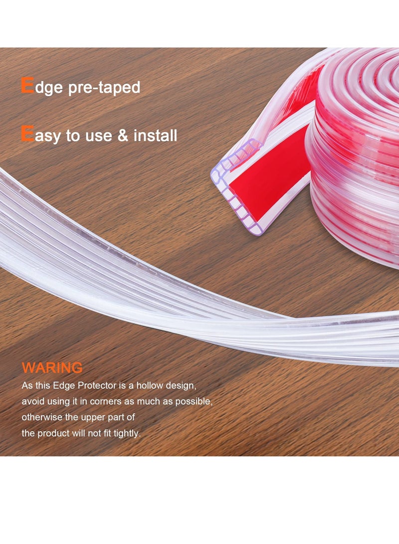 SYOSI Baby Proofing, Silicone Edge Protector Strip, Soft Corner Protectors for Kids, 6.5ft (0.6x0.6in) Pre-Tape Adhesive Corner Protectors for Furniture Against Sharp Corners for Cabinets, Tables, Drawers  - Image 5