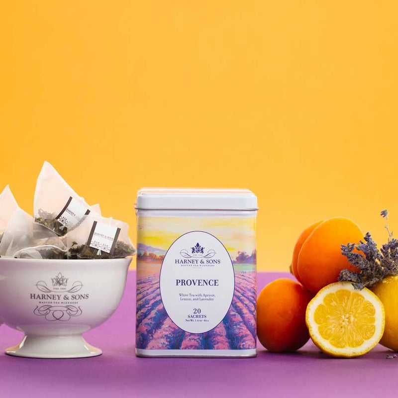 Harney & Sons Provence Tea, White Tea with Flavors of Apricot, Lemon and Lavender - Image 2