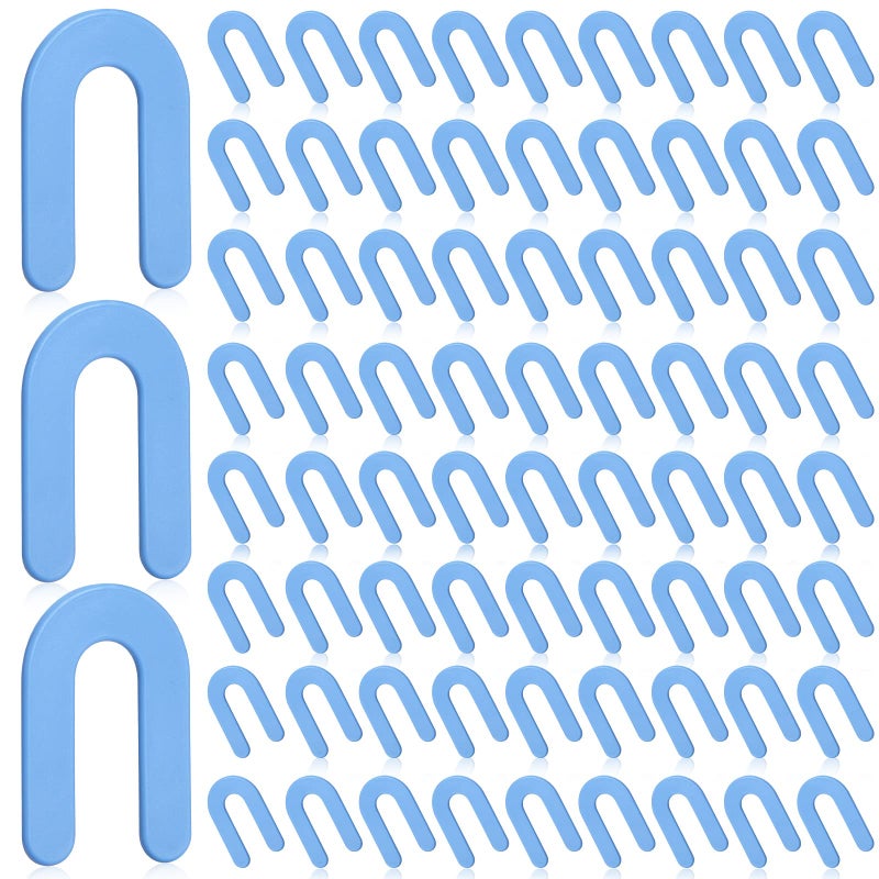 Yookeer 500 Pieces Tile Leveling System Tile Spacers 116 Inch Horseshoe Shim U Shape Plastic Vitrolite Leveling Clips for Various Types Blue