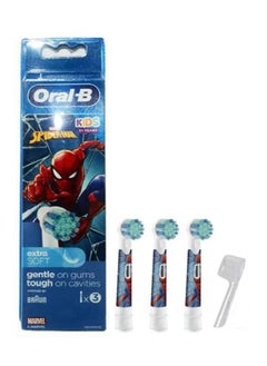 Oral-B 3-Pack of Soft Bristle Toothbrush Heads for Kids Spider-Man Series With A Dust Cover Included  - Image 1