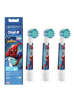 Oral-B 3-Pack of Soft Bristle Toothbrush Heads for Kids Spider-Man Series With A Dust Cover Included  - Image 2