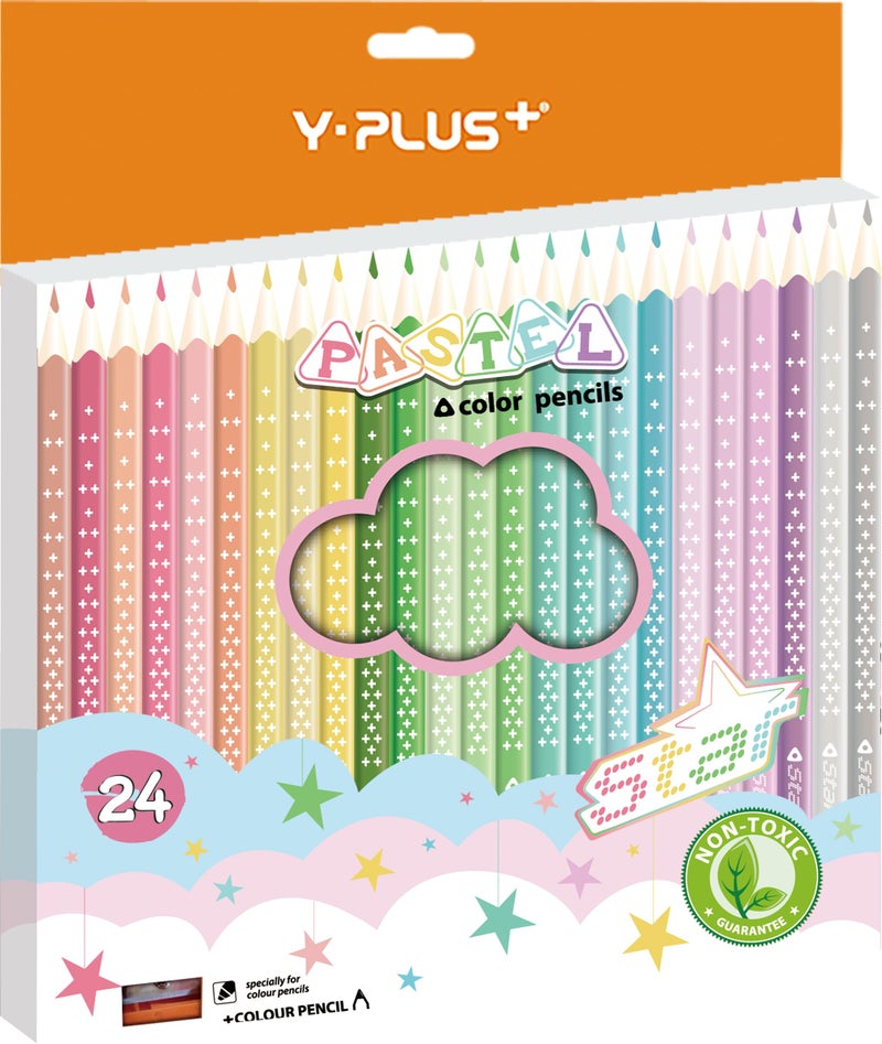 YPLUS Star Colour Pencil Pastel Shade Set Of 24 - Image 1
