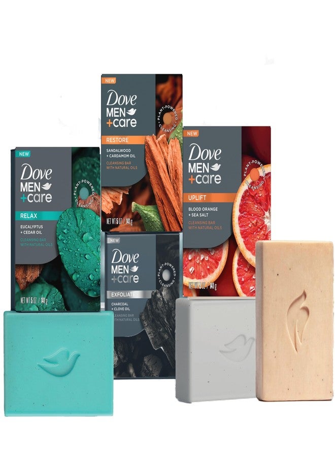 Dove Men+Care Cleansing Soap Bar 4 Count to Rebuild Skin in the Shower Mixed Formulated Plant Based Ingredients 3.51 Oz