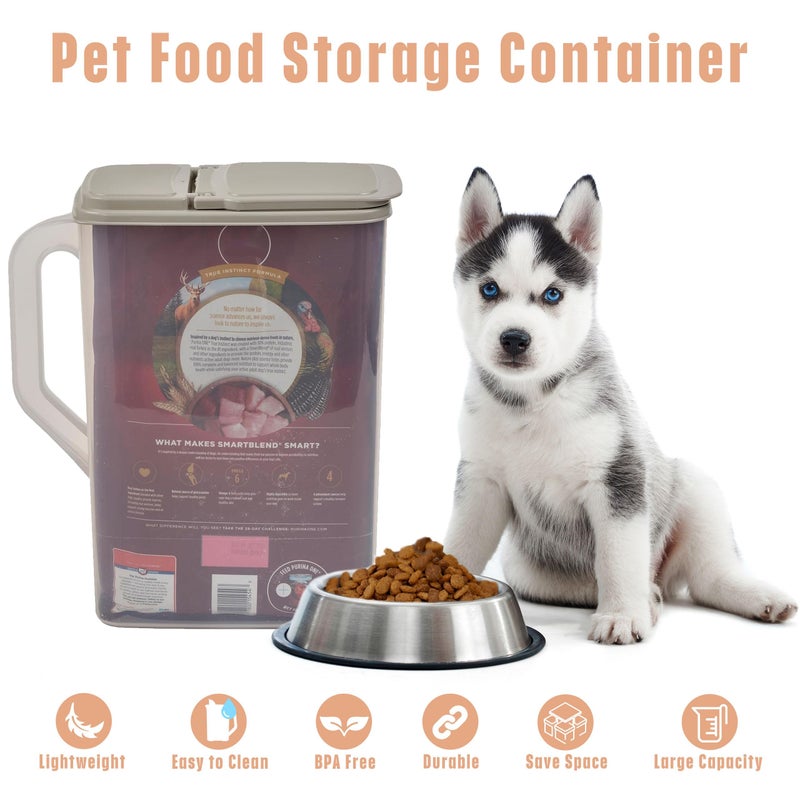 Buddeez Pet Food Storage Container - 8 Quart Capacity Bird Seed Container & Dog Food Storage, with Durable EZ Grip Handle and EZ Flip Lid with Pour Spout - Image 5