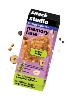 Snack Studio Memory lane Hazelnut With Sea Salt And Chocolate Energy Squares  - Image 1