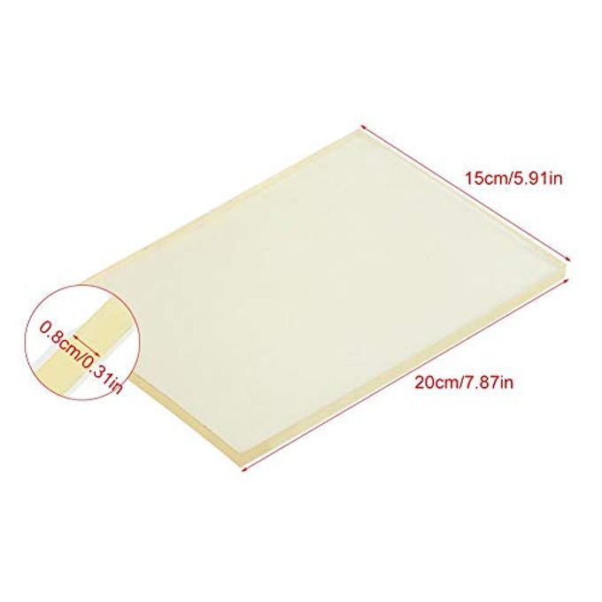 Hztyyier Leather Crafting Mat, Transparent Rubber Cutting Pad for DIY Sewing, 5.91 x 7.87 x 0.31 inches - Image 2