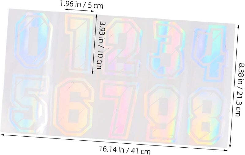 Outanaya Helmet Number Stickers for Sports Equipment Self-Adhesive Reflective Decals and Fade-Resistant Stickers for Football Softball and Hockey Helmets Highly Visible Safety - Image 2