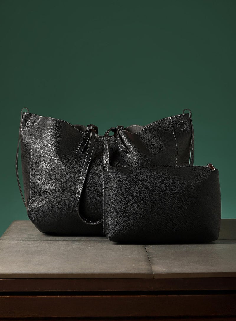 Haute Sauce Solid Zip Lock Regular Vegan Leather Hand Bag For Women  - Image 1