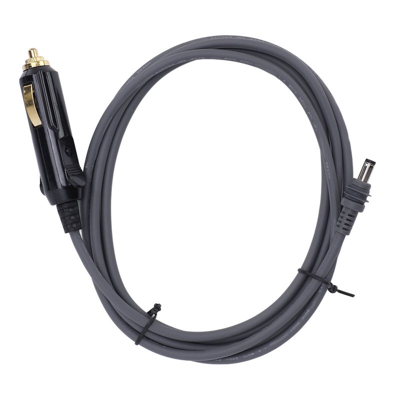 DC Car Power Cable 6.5ft 12V-24V 18AWG Water Resistant Cigar Lighter Power Cord for Mini Satellite Dish RV Car Truck Boat Gray - Image 1